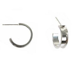 NWT Yris Channel Hoops Earrings // Sterling Silver